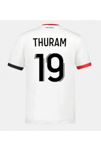 OGC Nice Khephren Thuram #19 Jalkapallovaatteet Vieraspaita 2023-24 Lyhythihainen